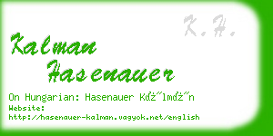 kalman hasenauer business card